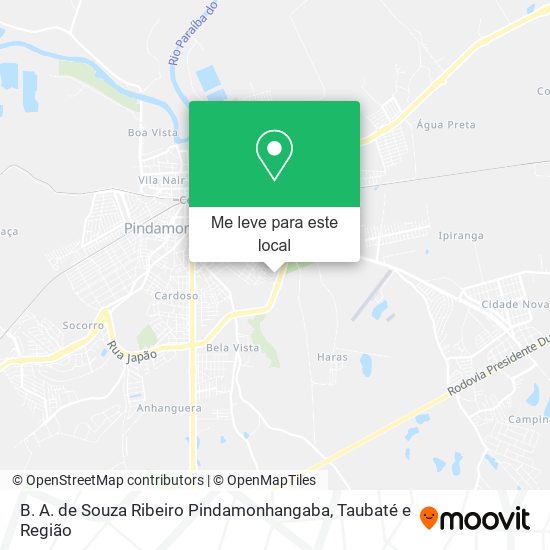 B. A. de Souza Ribeiro Pindamonhangaba mapa