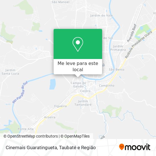 Cinemais Guaratingueta mapa