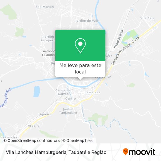 Vila Lanches Hamburgueria mapa