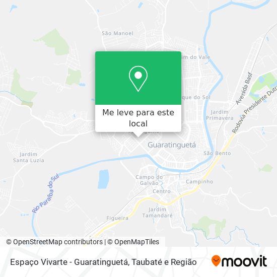 Espaço Vivarte - Guaratinguetá mapa