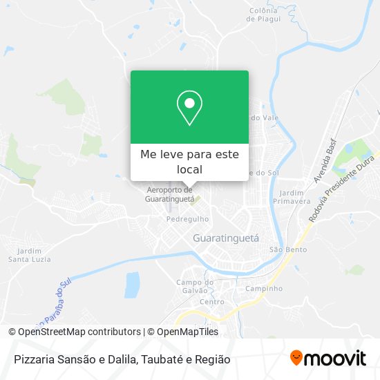 Pizzaria Sansão e Dalila mapa