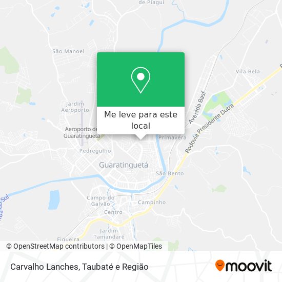 Carvalho Lanches mapa