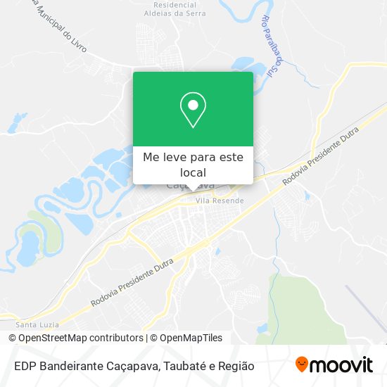 EDP Bandeirante Caçapava mapa