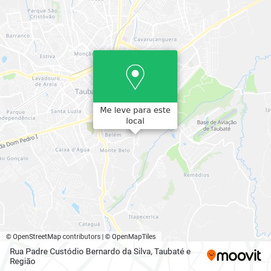 Rua Padre Custódio Bernardo da Silva mapa