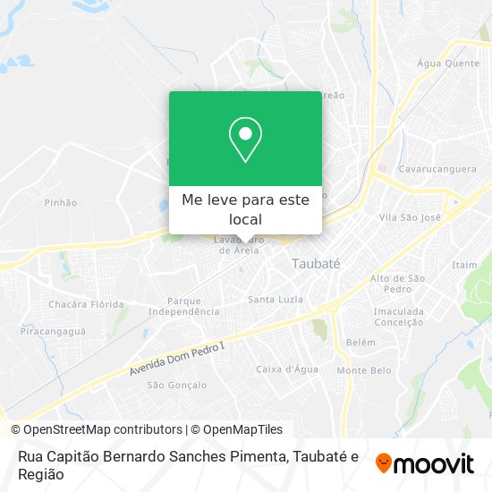 Rua Capitão Bernardo Sanches Pimenta mapa