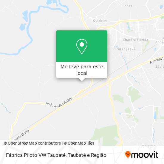 Fábrica Piloto VW Taubaté mapa