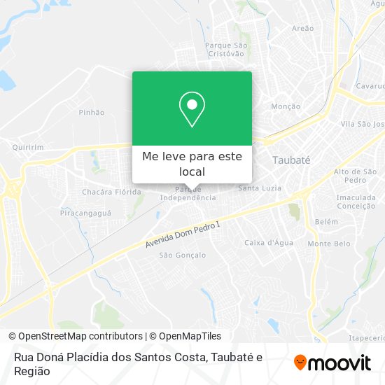 Rua Doná Placídia dos Santos Costa mapa