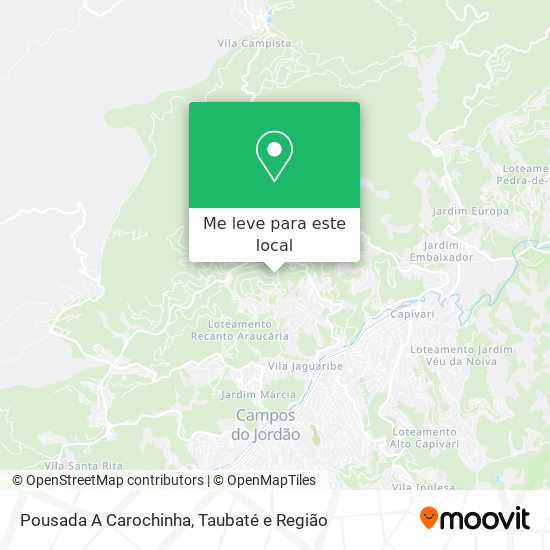 Pousada A Carochinha mapa