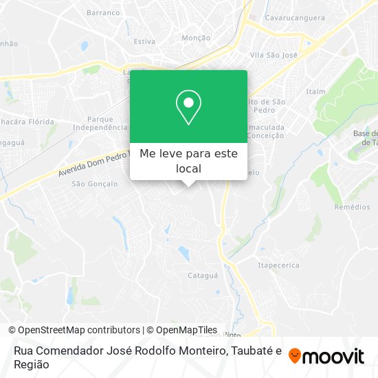 Rua Comendador José Rodolfo Monteiro mapa