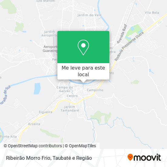 Ribeirão Morro Frio mapa