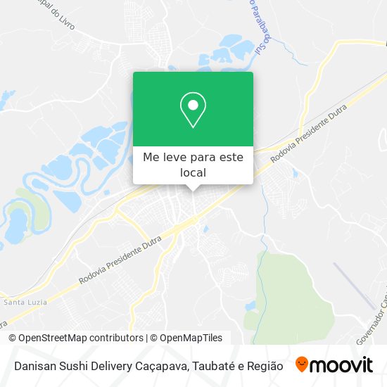 Danisan Sushi Delivery Caçapava mapa
