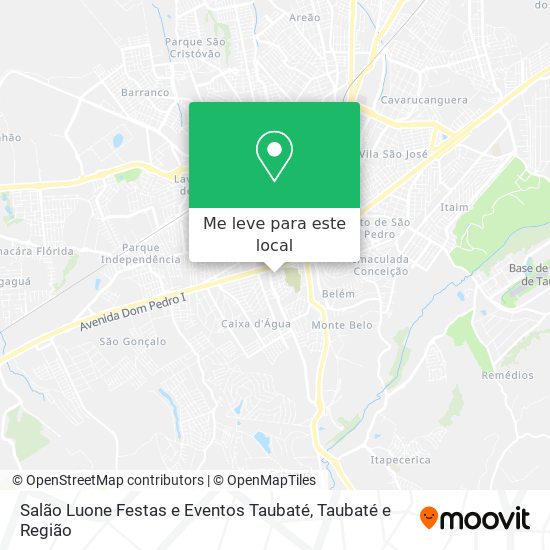 Salão Luone Festas e Eventos Taubaté mapa
