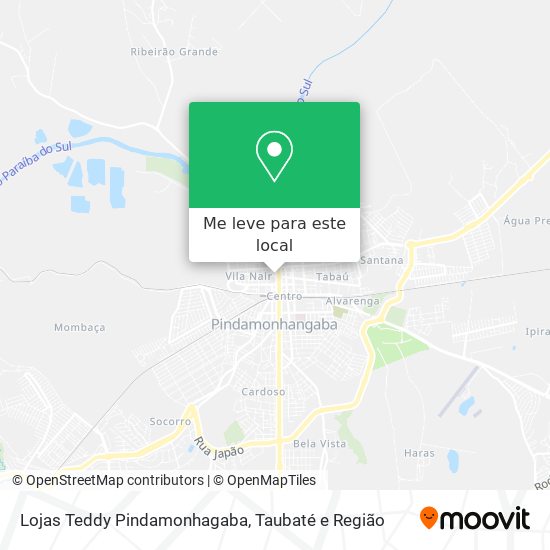 Lojas Teddy Pindamonhagaba mapa