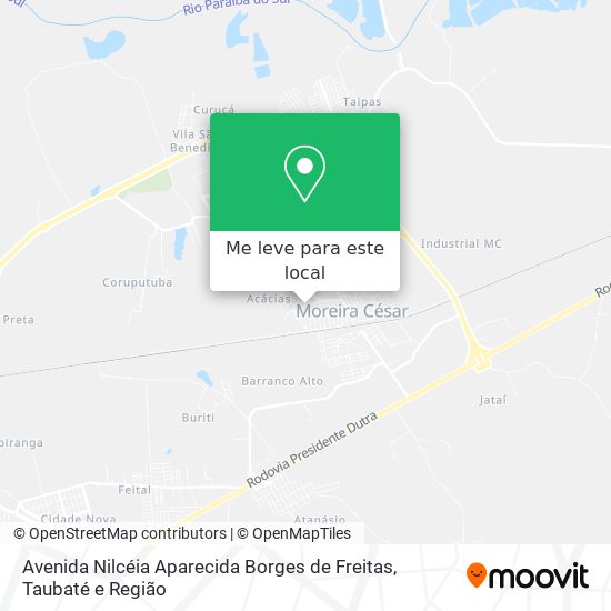 Avenida Nilcéia Aparecida Borges de Freitas mapa