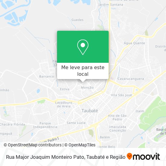 Rua Major Joaquim Monteiro Pato mapa