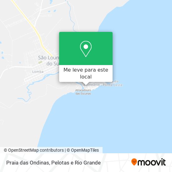 Praia das Ondinas mapa