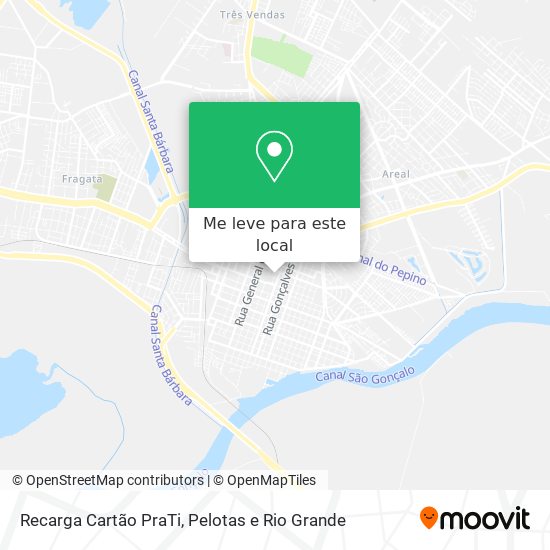 Recarga Cartão PraTi mapa