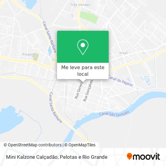 Mini Kalzone Calçadão mapa