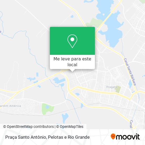 Praça Santo Antônio mapa