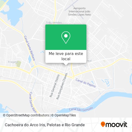 Cachoeira do Arco Iris mapa