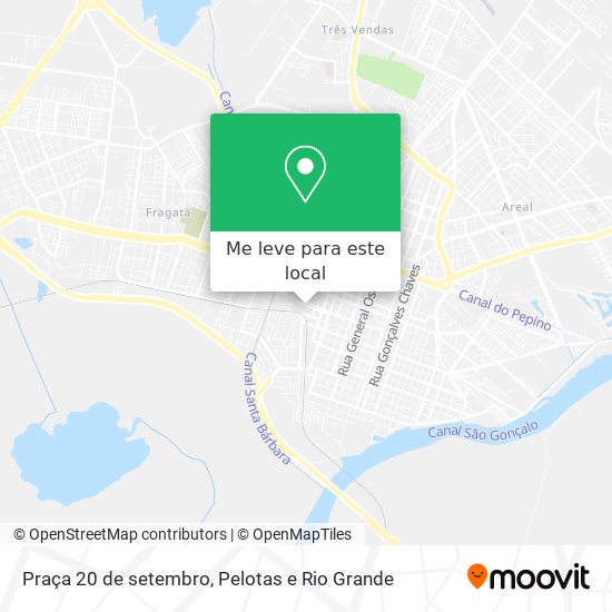 Praça 20 de setembro mapa