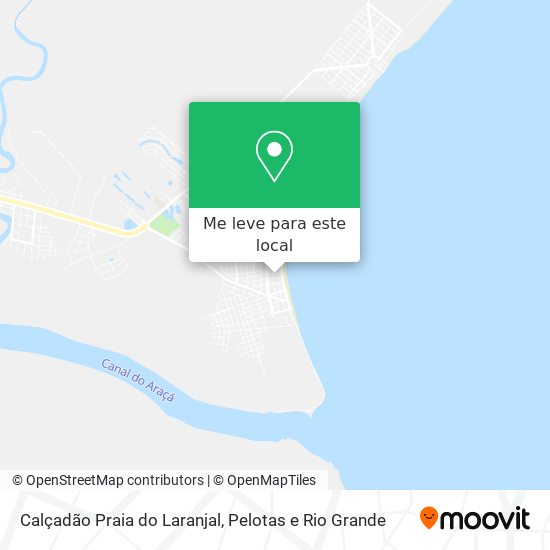 Calçadão Praia do Laranjal mapa