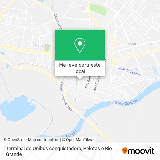 Terminal de Ônibus conquistadora mapa