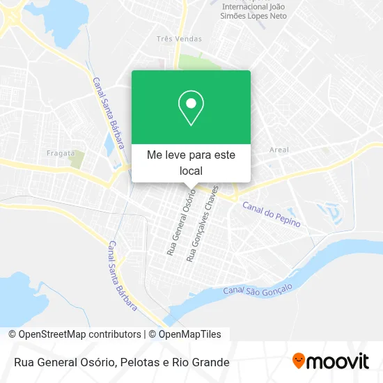 Rua General Osório mapa