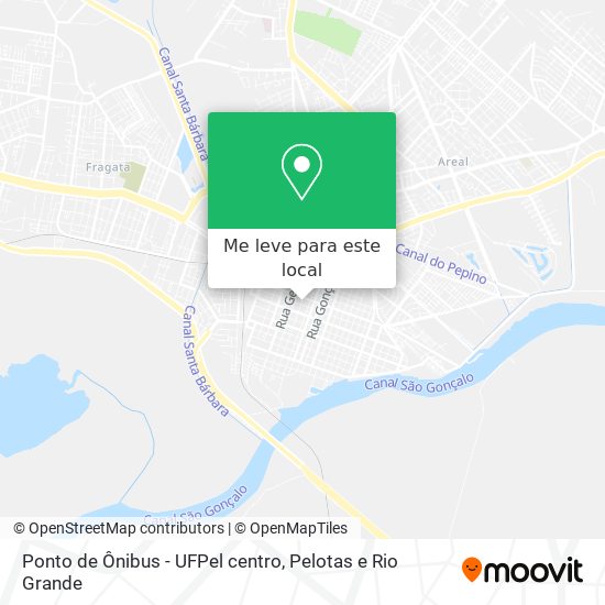 Ponto de Ônibus - UFPel centro mapa