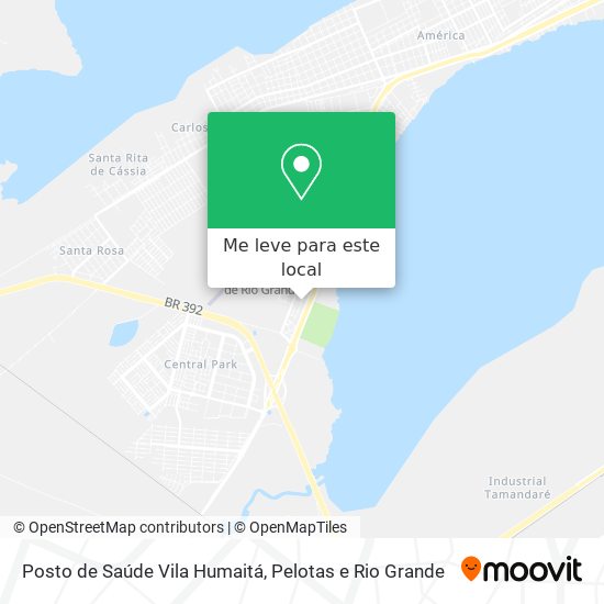 Posto de Saúde Vila Humaitá mapa