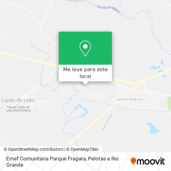 Emef Comunitária Parque Fragata mapa