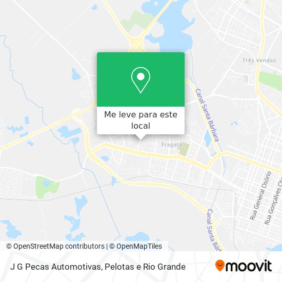 J G Pecas Automotivas mapa