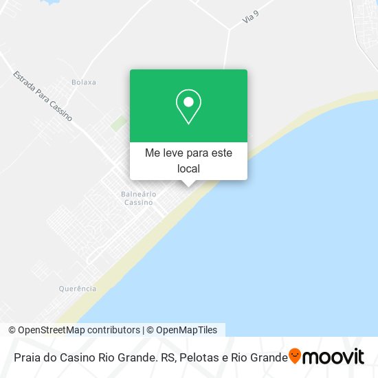 Praia do Casino Rio Grande. RS mapa