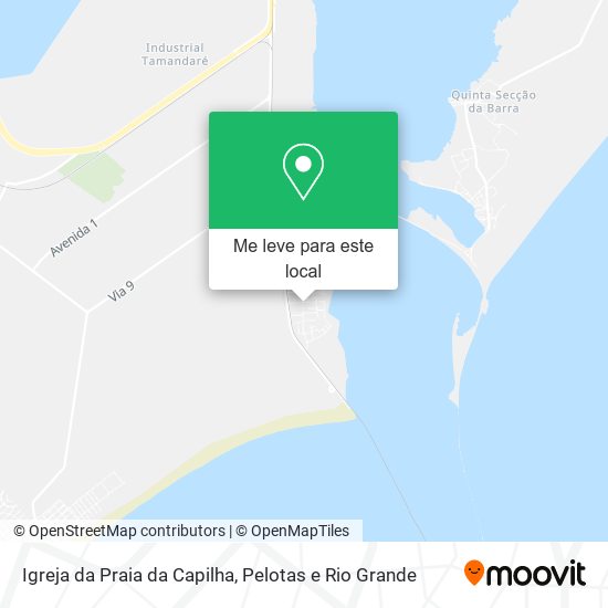 Igreja da Praia da Capilha mapa