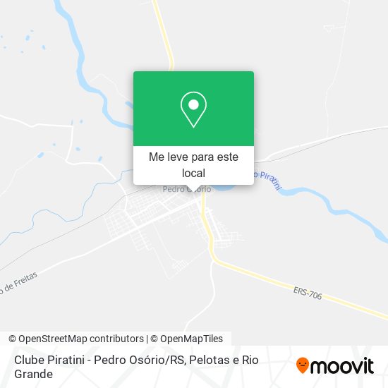 Clube Piratini - Pedro Osório / RS mapa