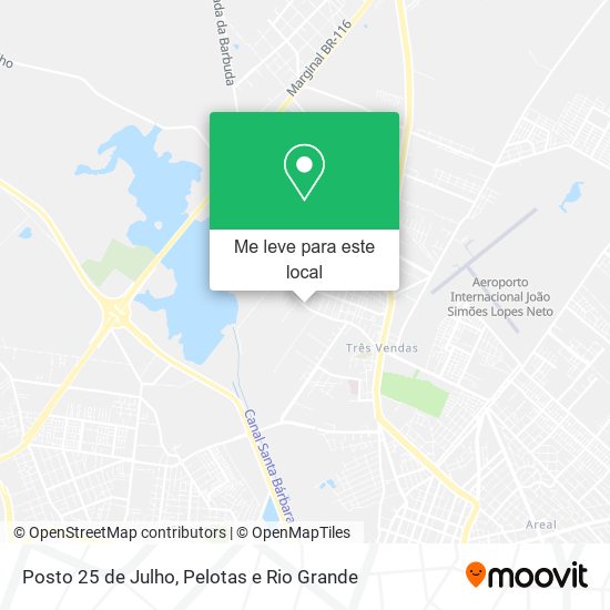 Posto 25 de Julho mapa