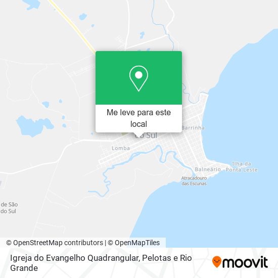Igreja do Evangelho Quadrangular mapa