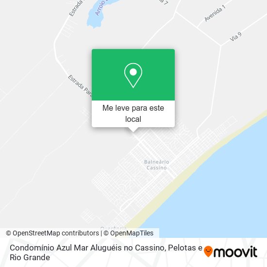 Condomínio Azul Mar Aluguéis no Cassino mapa