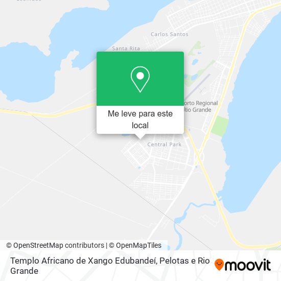 Templo Africano de Xango Edubandeí mapa