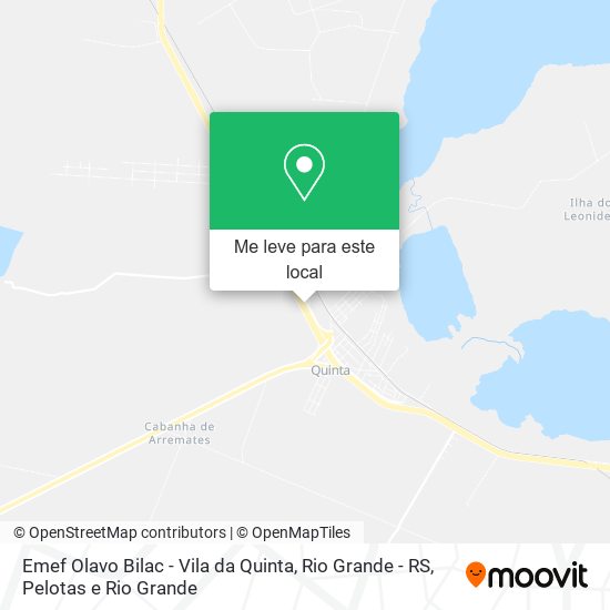 Emef Olavo Bilac - Vila da Quinta, Rio Grande - RS mapa