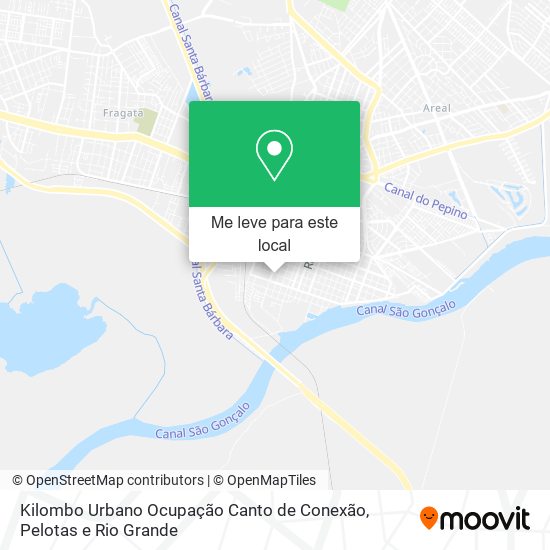 Kilombo Urbano Ocupação Canto de Conexão mapa