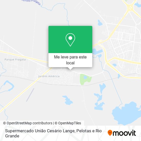Supermercado União Cesário Lange mapa
