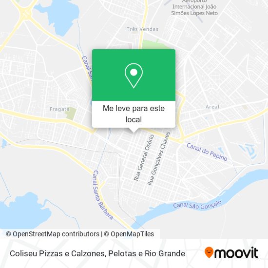 Coliseu Pizzas e Calzones mapa