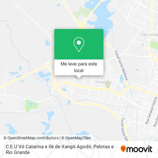 C.E.U Vó Catarina e Ilê de Xangô Agodô mapa