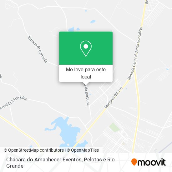 Chácara do Amanhecer Eventos mapa