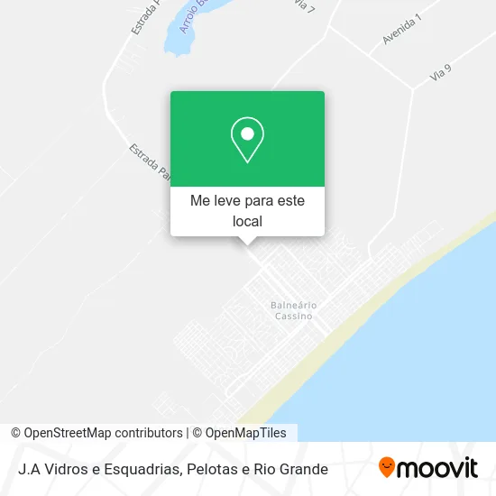 J.A Vidros e Esquadrias mapa