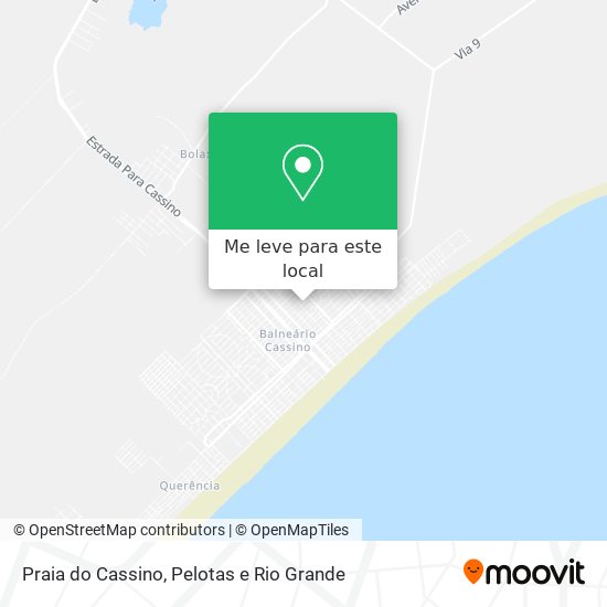 Praia do Cassino mapa