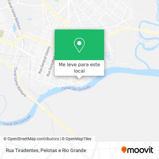 Rua Tiradentes mapa