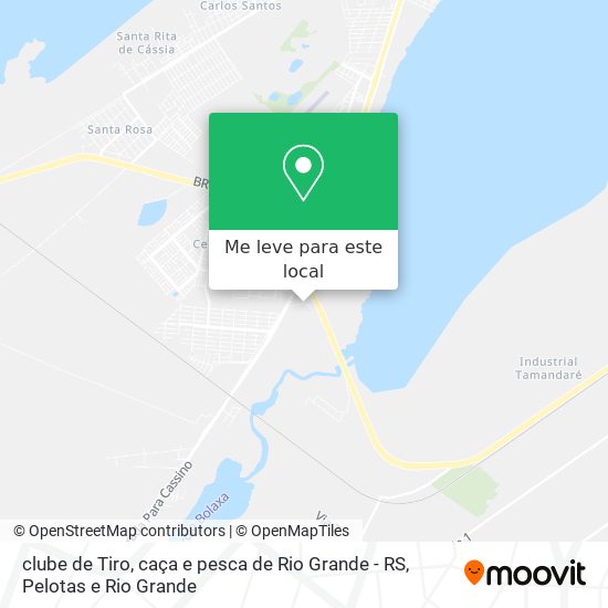 clube de Tiro, caça e pesca de Rio Grande - RS mapa