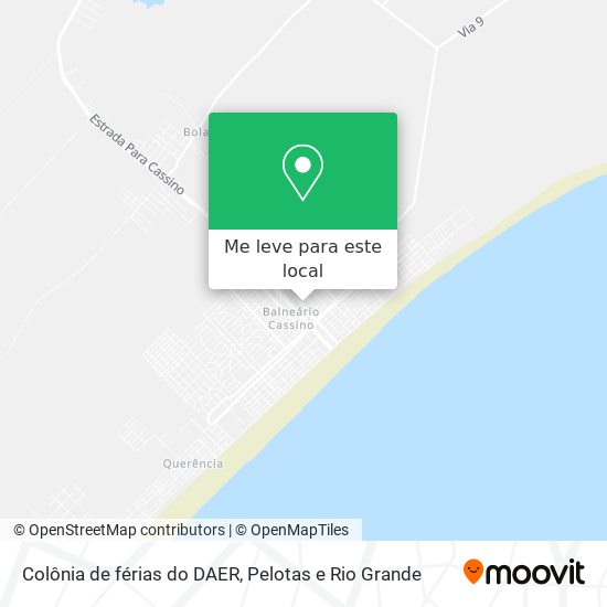 Colônia de férias do DAER mapa